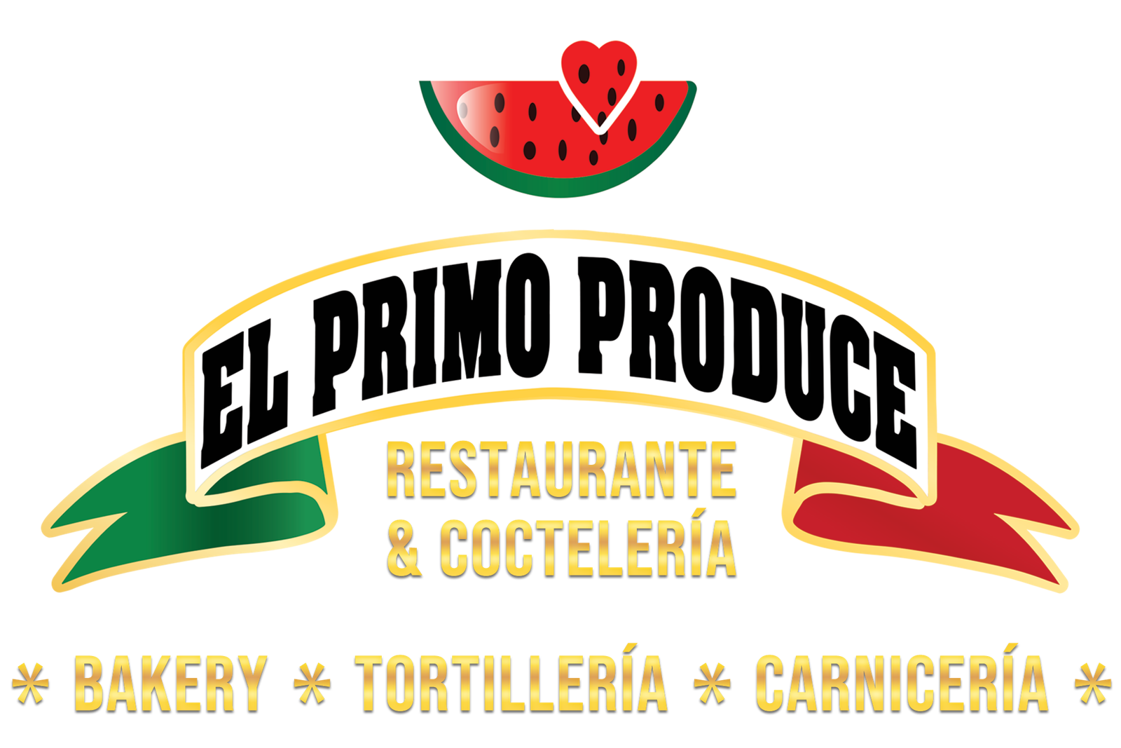 El Primo Produce sign: bakery, tortillería, carnicería
